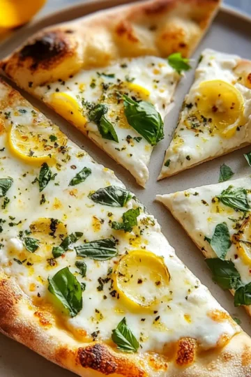Zesty Lemon Mozzarella Pizza