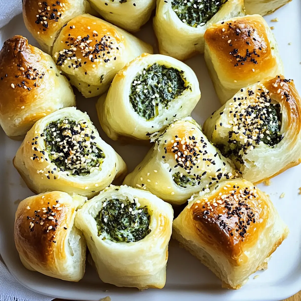 Spinach Dip Rolls