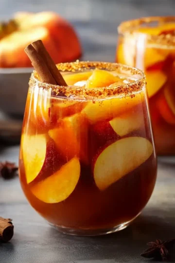 Pumpkin Spice Fireball-Style Sangria Mocktail