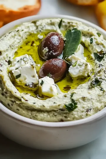 Creamy Green Olive & Feta Spread