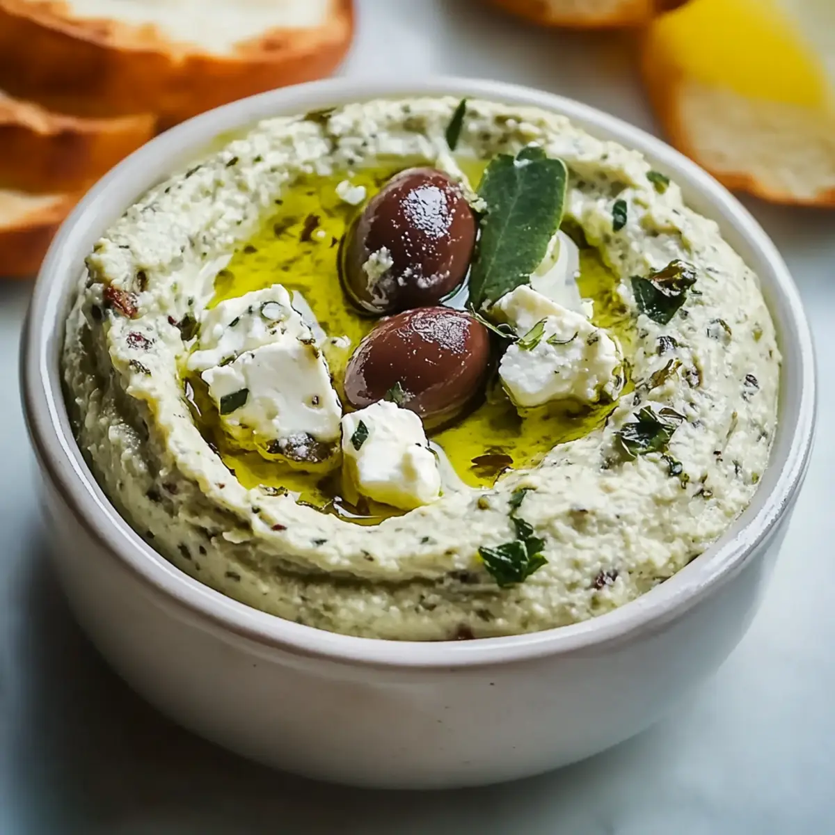 Creamy Green Olive & Feta Spread