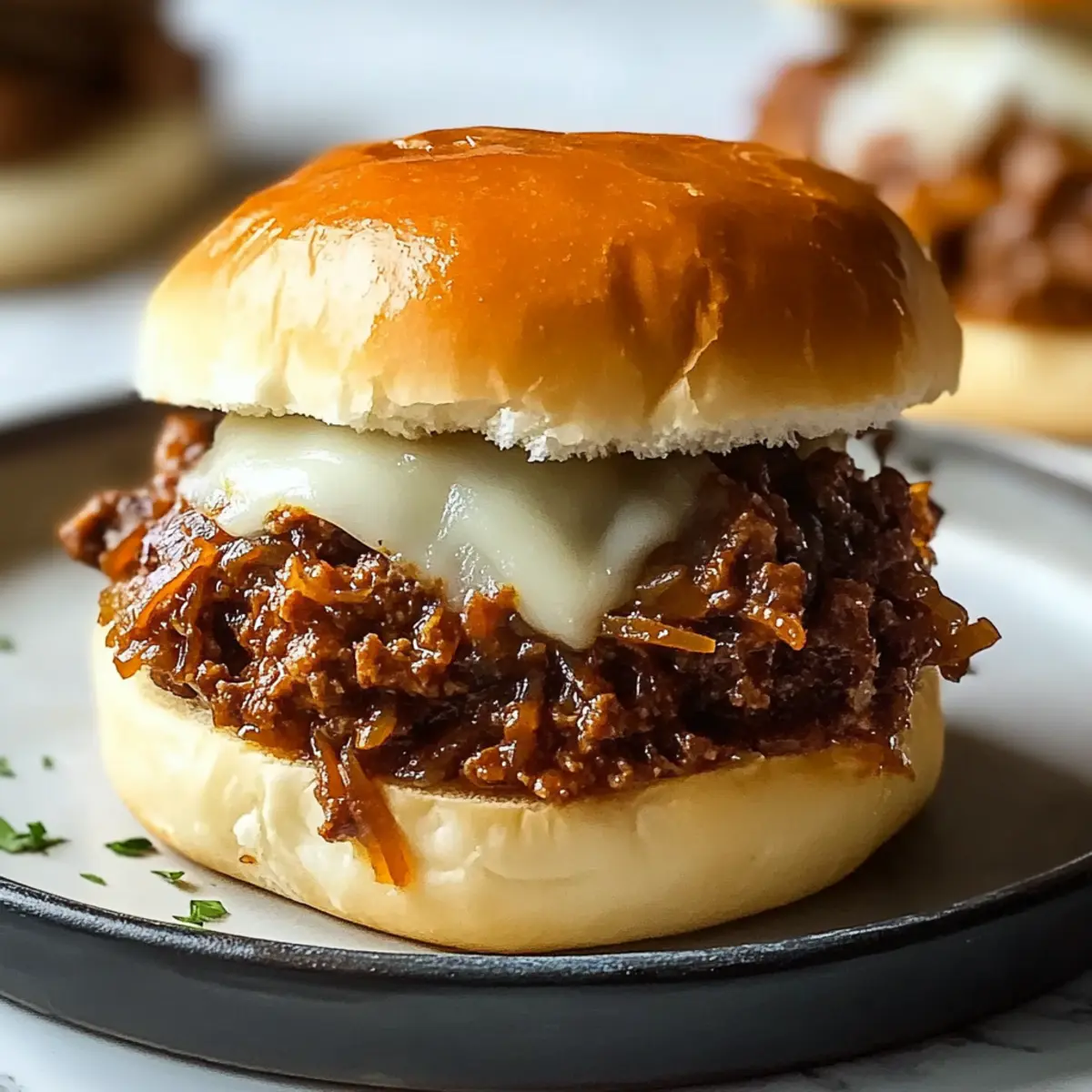 French Onion Beef Sloppy Joes