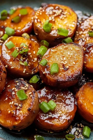 Miso Glazed Melting Sweet Potatoes