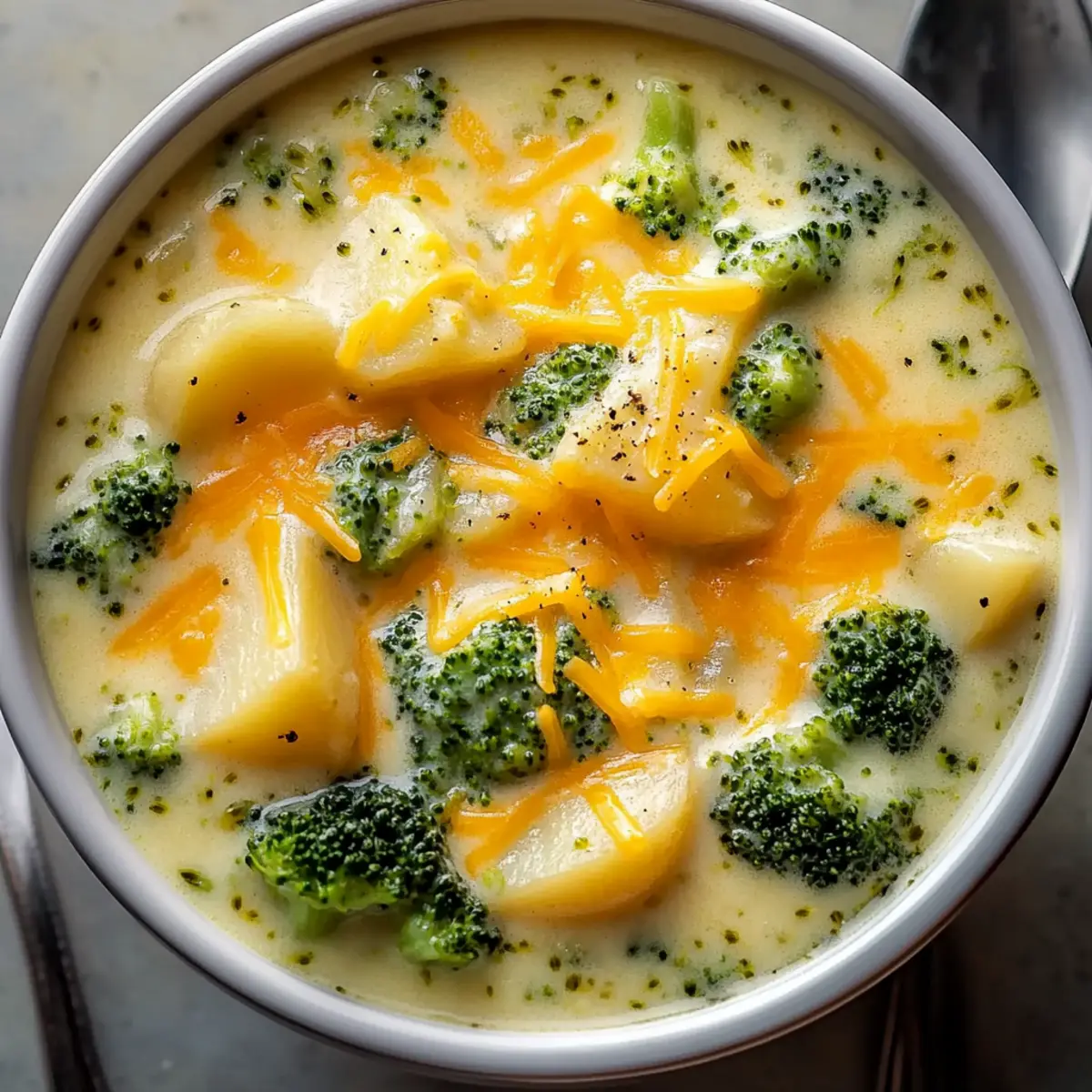 Crockpot Potato Broccoli Cheddar Soup