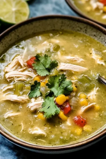 Green Enchilada Chicken Soup