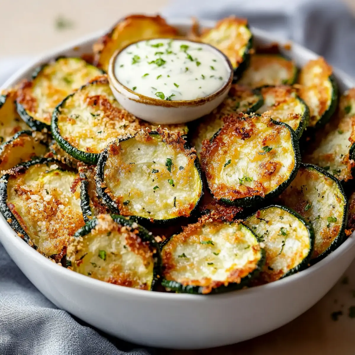 Crispy Baked Zucchini Chips