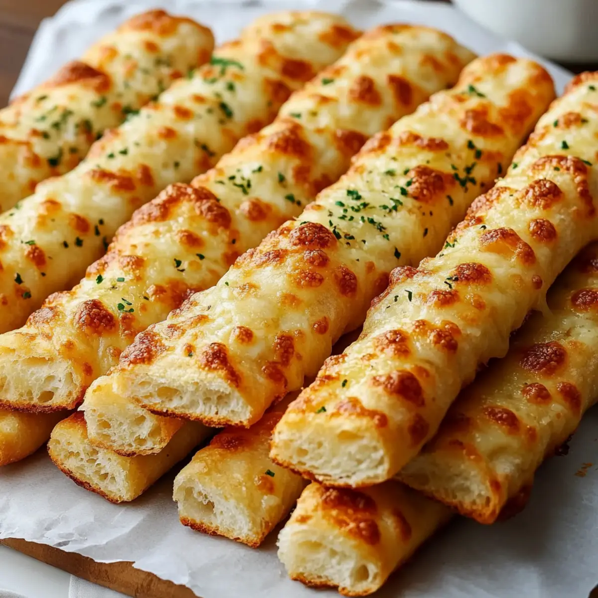 Homemade Cheesy Breadsticks