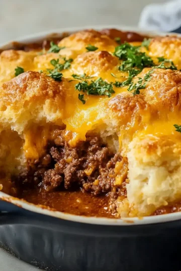 Cheddar Bay Ground Beef Cobbler