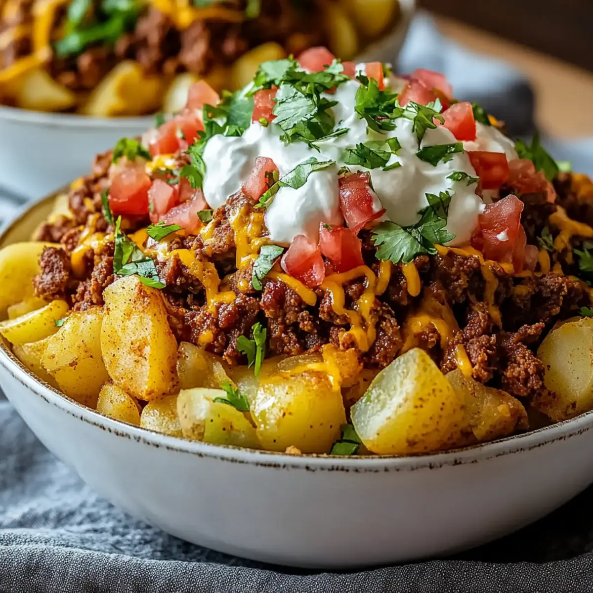 Loaded Potato Taco Bowls