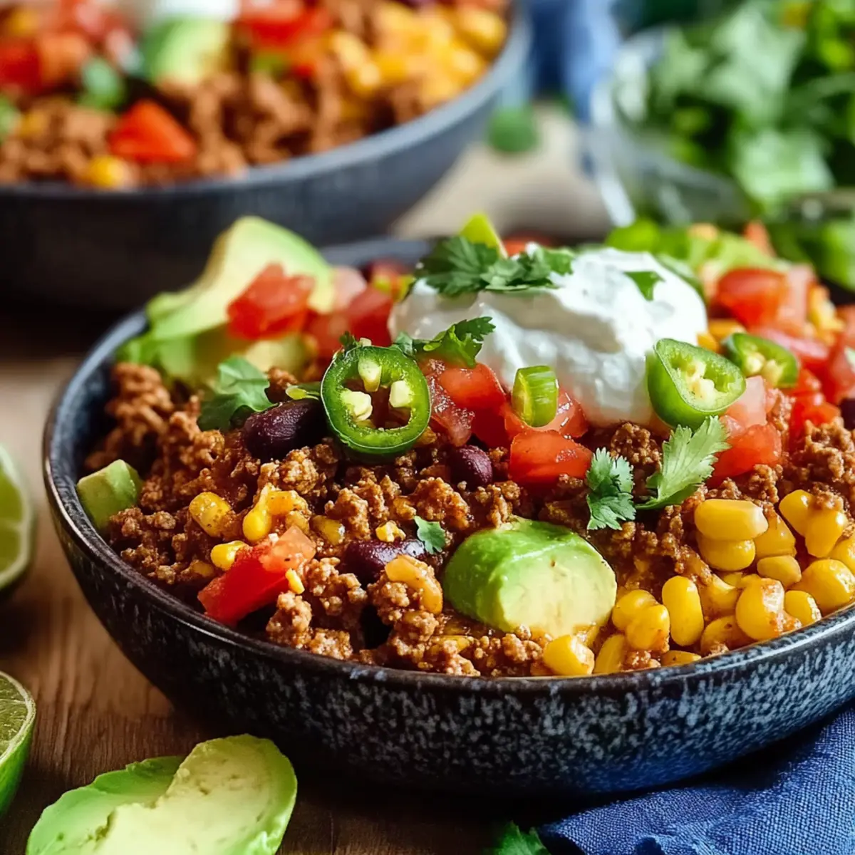 One-Pot Ground Beef Burrito Bowls