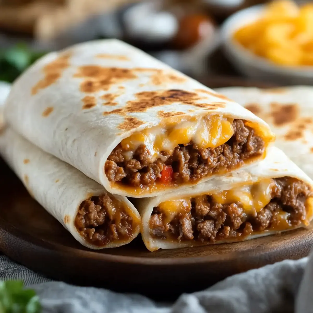 Beef and Cheese Burritos