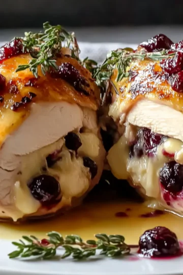 Cranberry Brie Stuffed Chicken