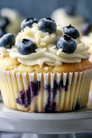 White Chocolate Blueberry Cupcakes