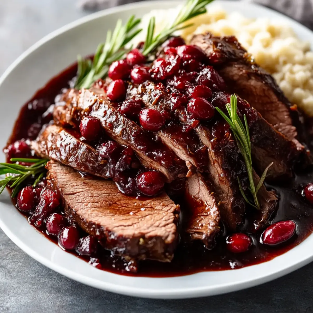 Cranberry Balsamic Roast Beef