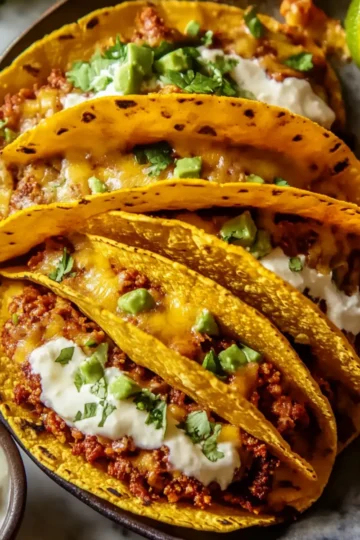 Oven-Baked Cheesy Tacos