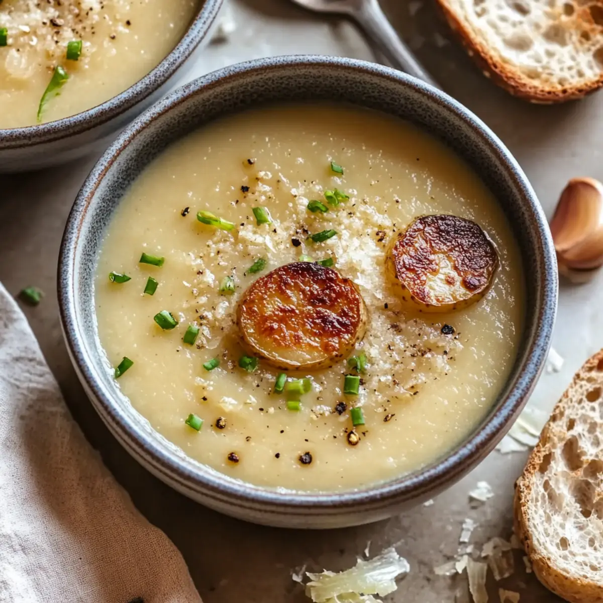 Roasted Garlic Potato Soup