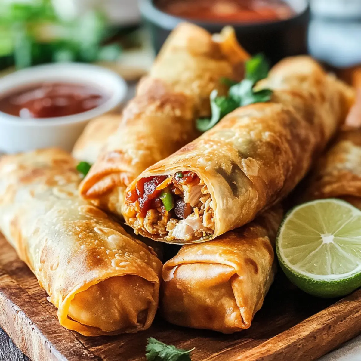 Southwest Chicken Egg Rolls